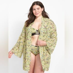 Butterfly floral chiffon robe Lane Bryant 18/20